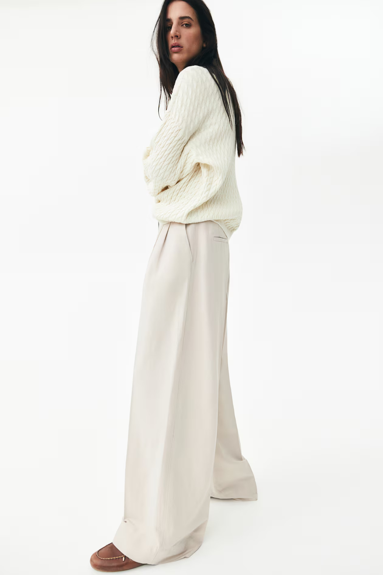 Wide-Leg Linen-Blend Pants | H&M (US + CA)