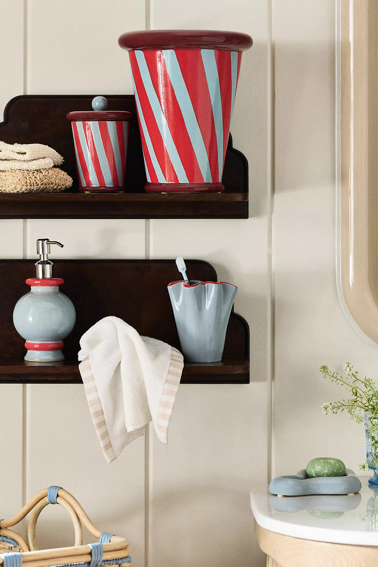 Damson Madder Ceramic Irregular Soap Dispenser | Anthropologie (US)