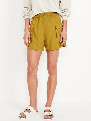 High-Waisted Cargo Utility Shorts -- 5-inch inseam | Old Navy (US)