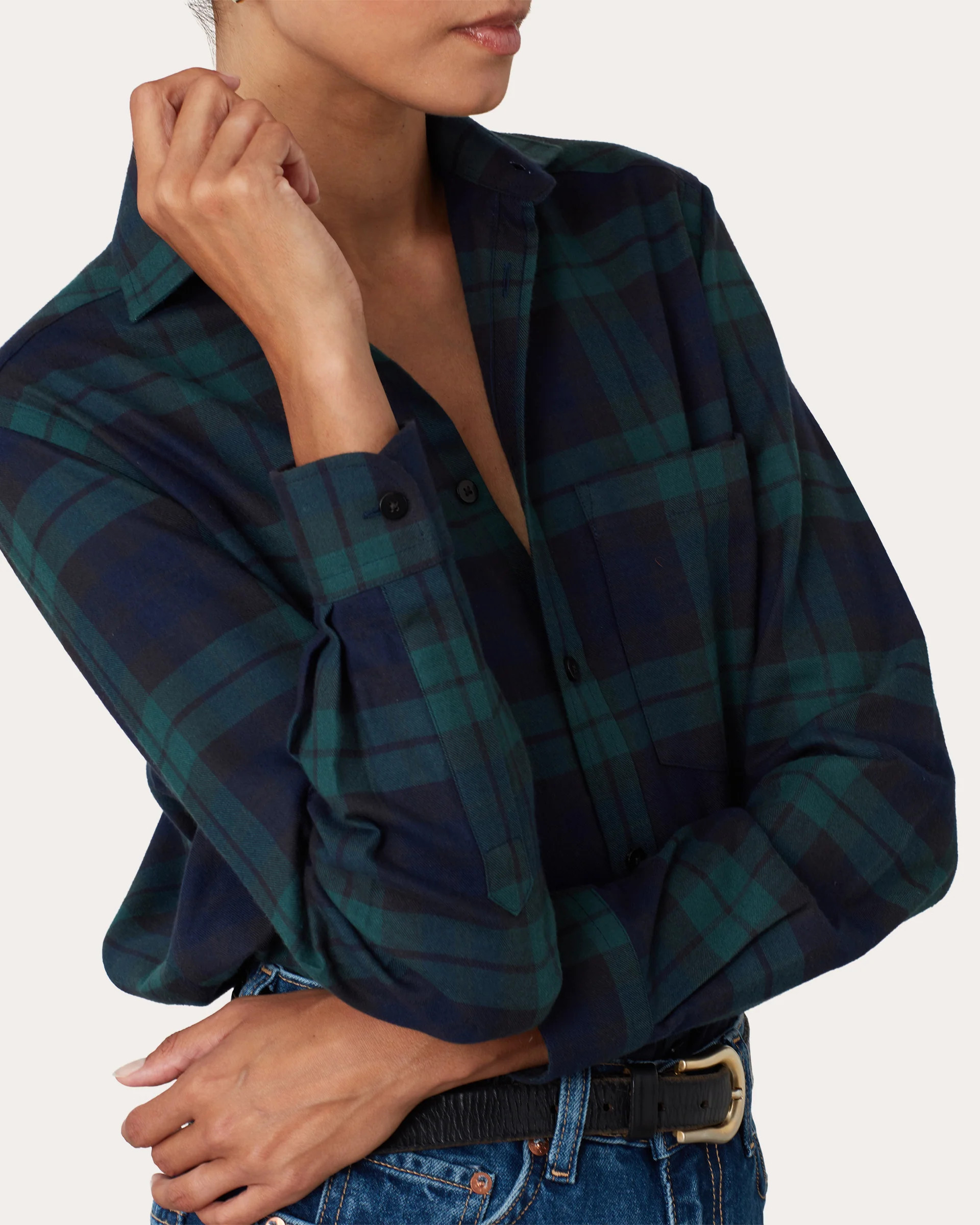 The Classic Brushed Cotton-Wool Plaid  Shirt | Olivela