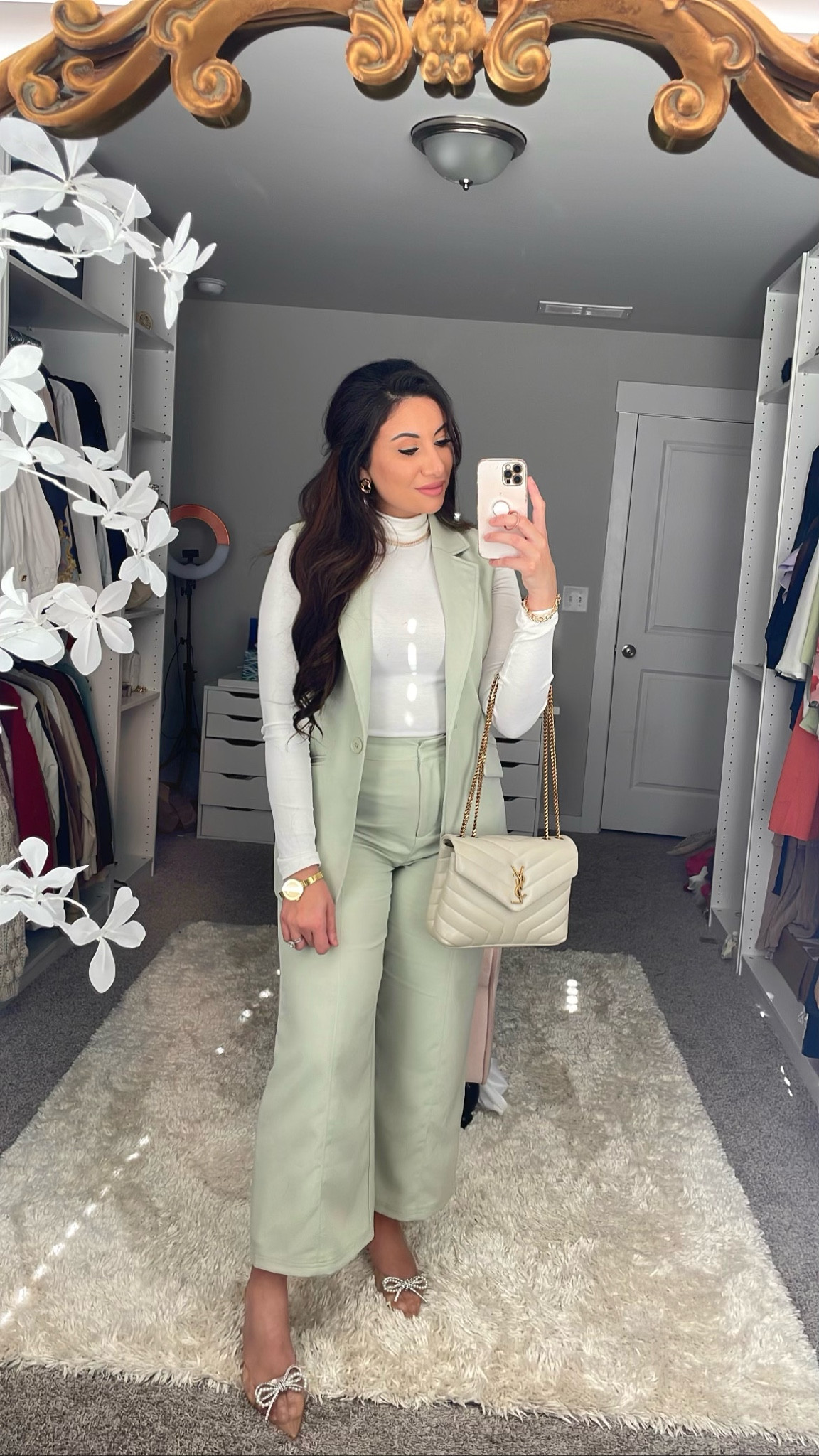 Mint green matching set— sleeveless blazer vest with matching straight leg pants—perfect spring outfit! 💚

This 2 piece set is Avec Les Filles brand, linked many similar items.

My heels are the cutest pair of Zara dupe clear vinyl, pearl & rhinestone bow detail from Shein!

#LTKFind #LTKSale #LTKstyletip