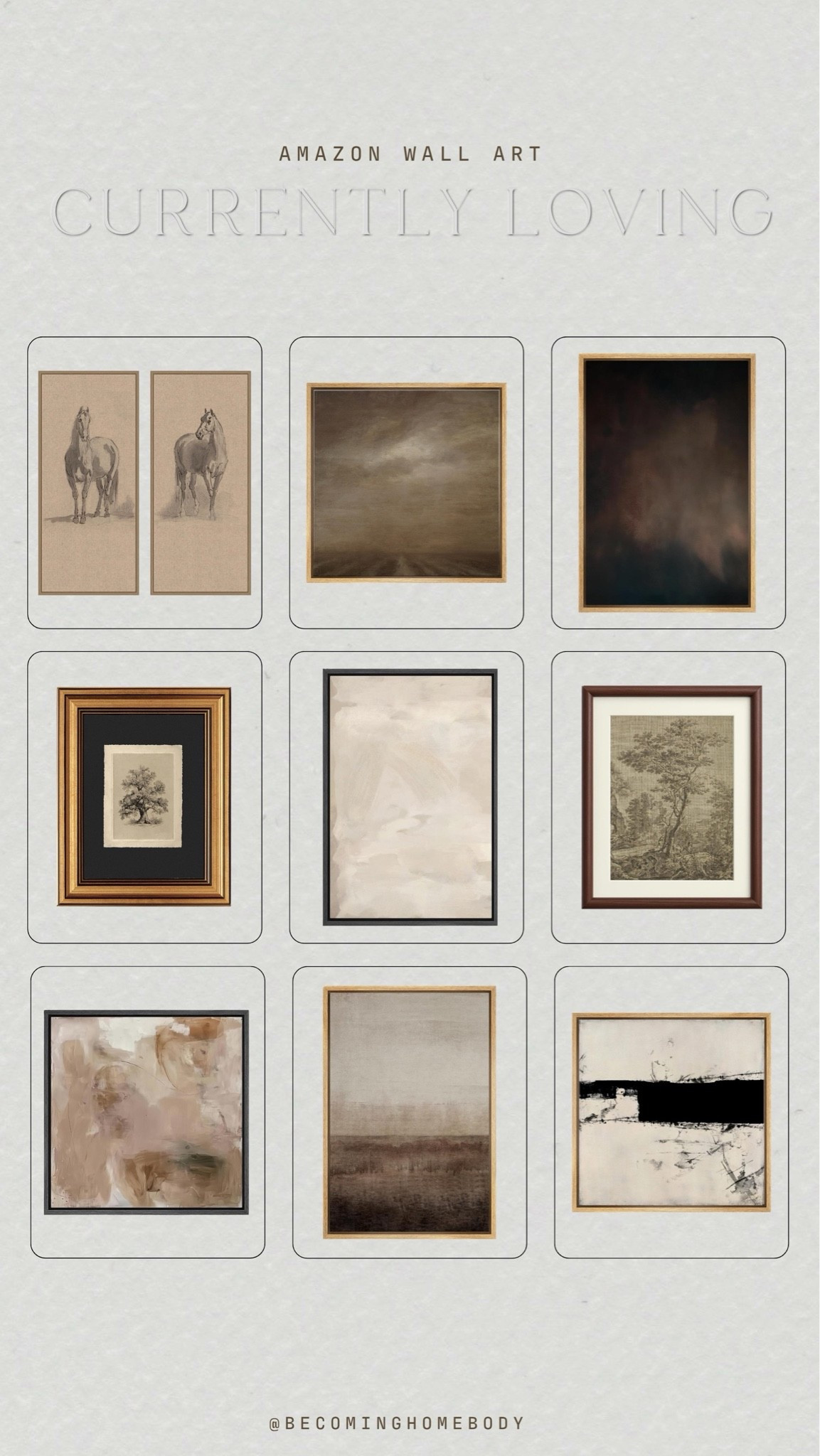 Amazon wall art for a moody home 🤎😍 How pretty are these for a cozy, neutral space? Neutral Home, Amazon Home, Home Decor, Moody Home Decor