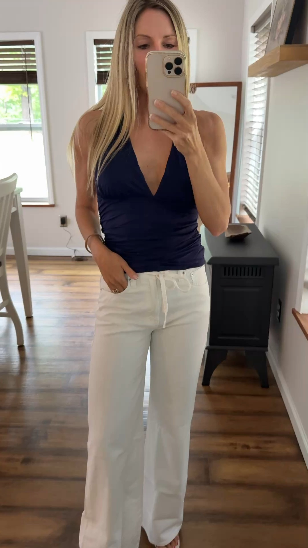 Madewell stretchy wide leg jeans, white jeans

#LTKxMadewell #LTKSeasonal #LTKOver40