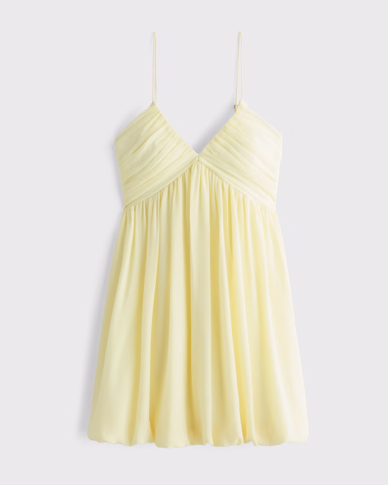Women's Sheer Bubble Hem Mini Dress | Women's Dresses & Jumpsuits | Abercrombie.com | Abercrombie & Fitch (US)