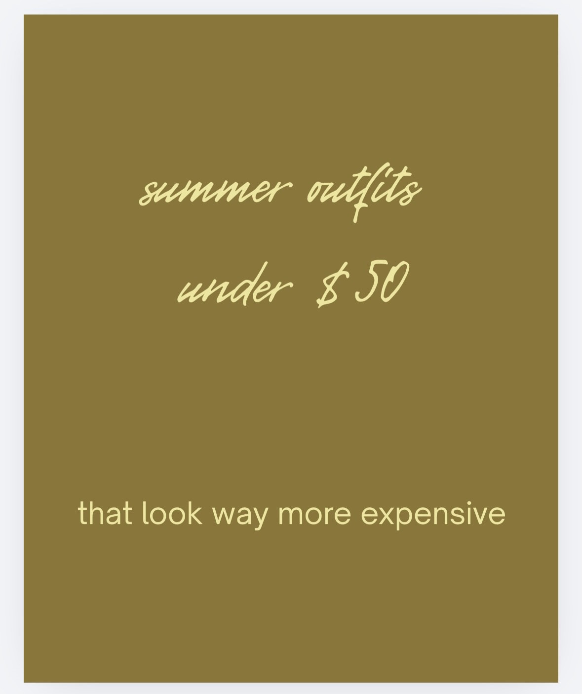 I’ve been trying to simplify my summer wardrobe and these are the pieces I keep reaching for.

Nothing complicated, just easy outfits that look put together without trying.

If you’re building a low-effort summer closet… these are all under $50.

linked in my storefront on LTK or comment OUTFITS for direct link