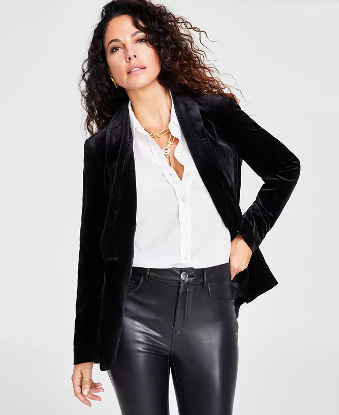 Women's Velvet Blazer, Created for Macy's | Macy's