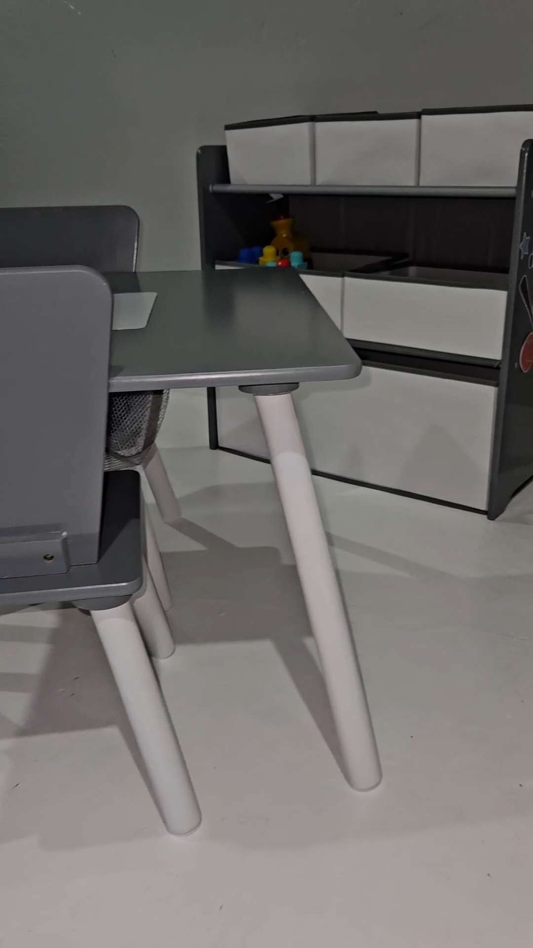 Kids playroom must-have 🤍 This toddler table and chair set with storage is perfect for playtime, learning, snacks, and activities. Features a modern grey and white design with built-in toy storage to keep your space clean and organized. Ideal for toddler playrooms, kids furniture, Montessori setups, and everyday use. Durable, functional, and perfect for creating a stylish, clutter-free kids space. Linked below for you!🫶 

 #LTKHome #LTKBaby #LTKKids