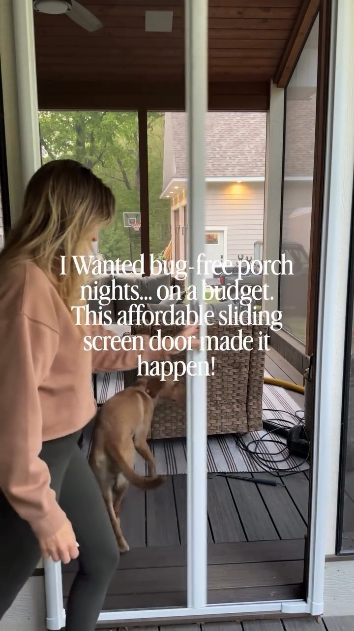 This adjustable, retractable screen door comes in so many sizes and is incredibly easy to install! Keep the bugs out, but let the breeze in! 

comment 🌱screen🌱 for the link sent directly to your DM’s 

#diyporch #diyhomeprojects #porchseason #bugs