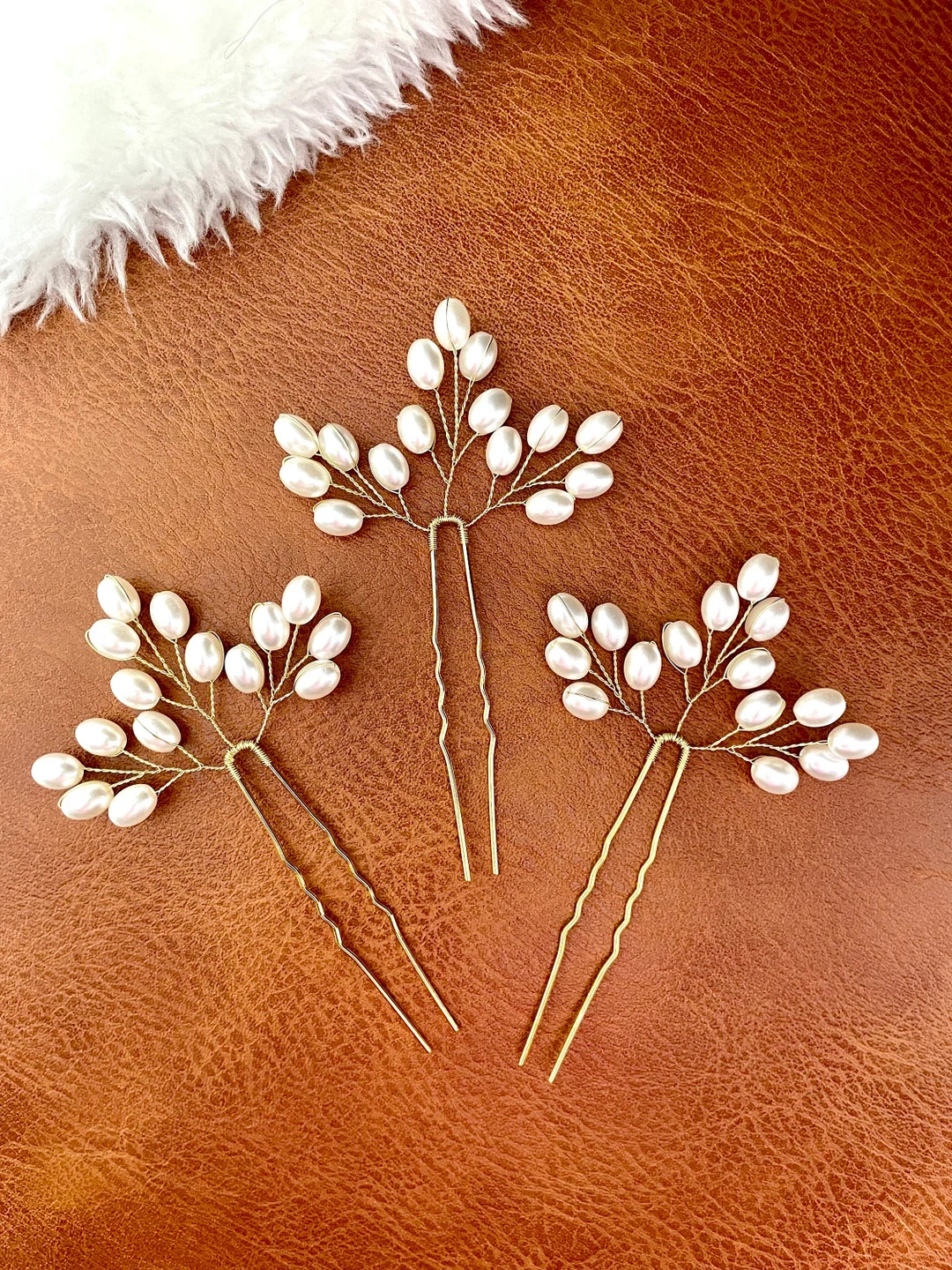 Pearl Wedding Hair Pins, Bridal Hair Pins, Bridal Hair Accessories, Bridesmaid Hair Pins - Etsy | Etsy (US)