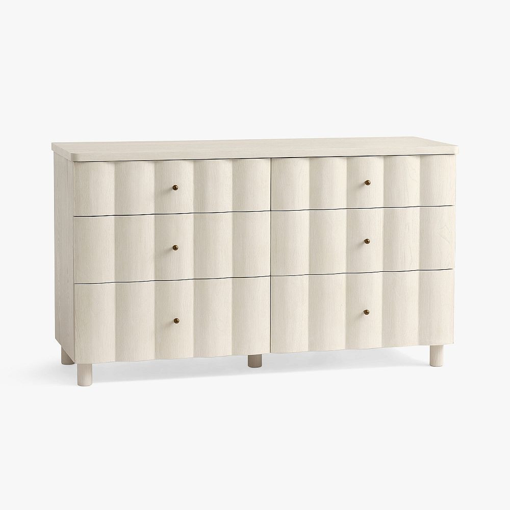 Fluted 6-Drawer Dresser (56w x 19d") | Pottery Barn Teen