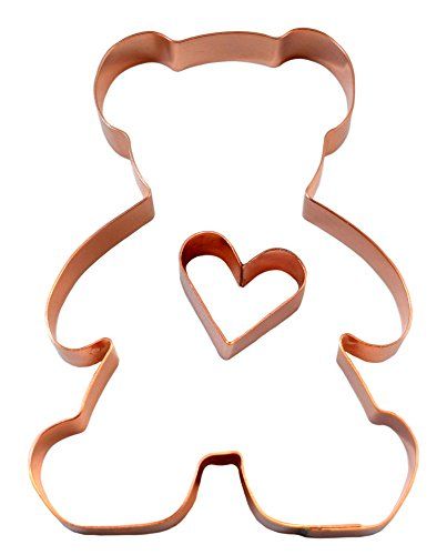 Valentines Day Teddy Bear with Heart Copper Cookie Cutters - Walmart.com | Walmart (US)