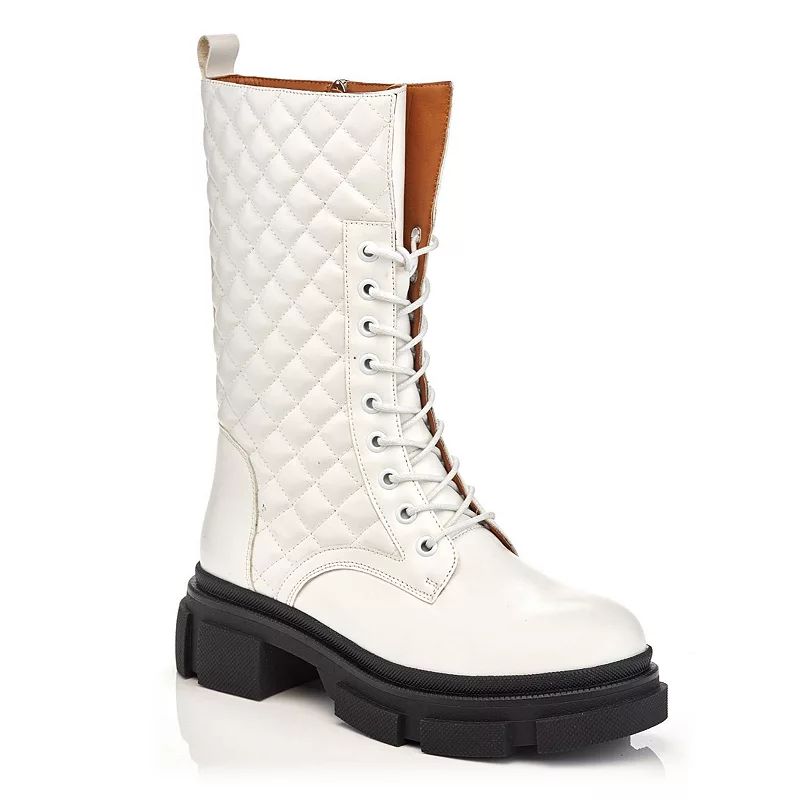 Henry Ferrera Cali-700 Women's Platform Combat Boots, White | Kohl's