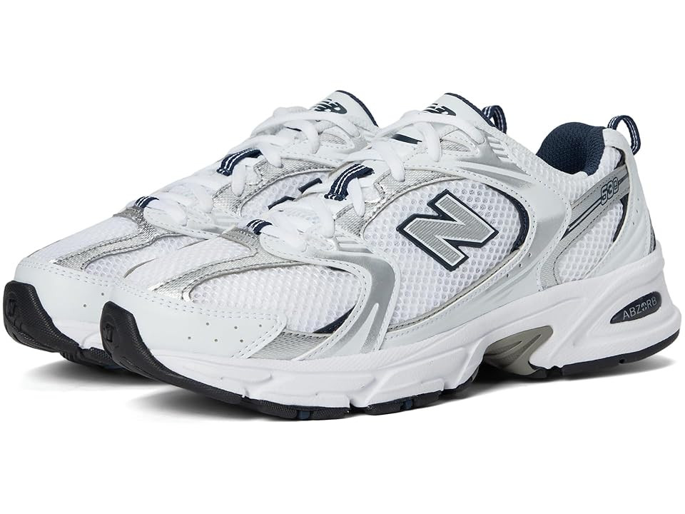 New Balance Classics 530 Athletic Shoes White/Natural Indigo : US Men's 5 - Women's 6.5 D - Medium, Textile | Zappos