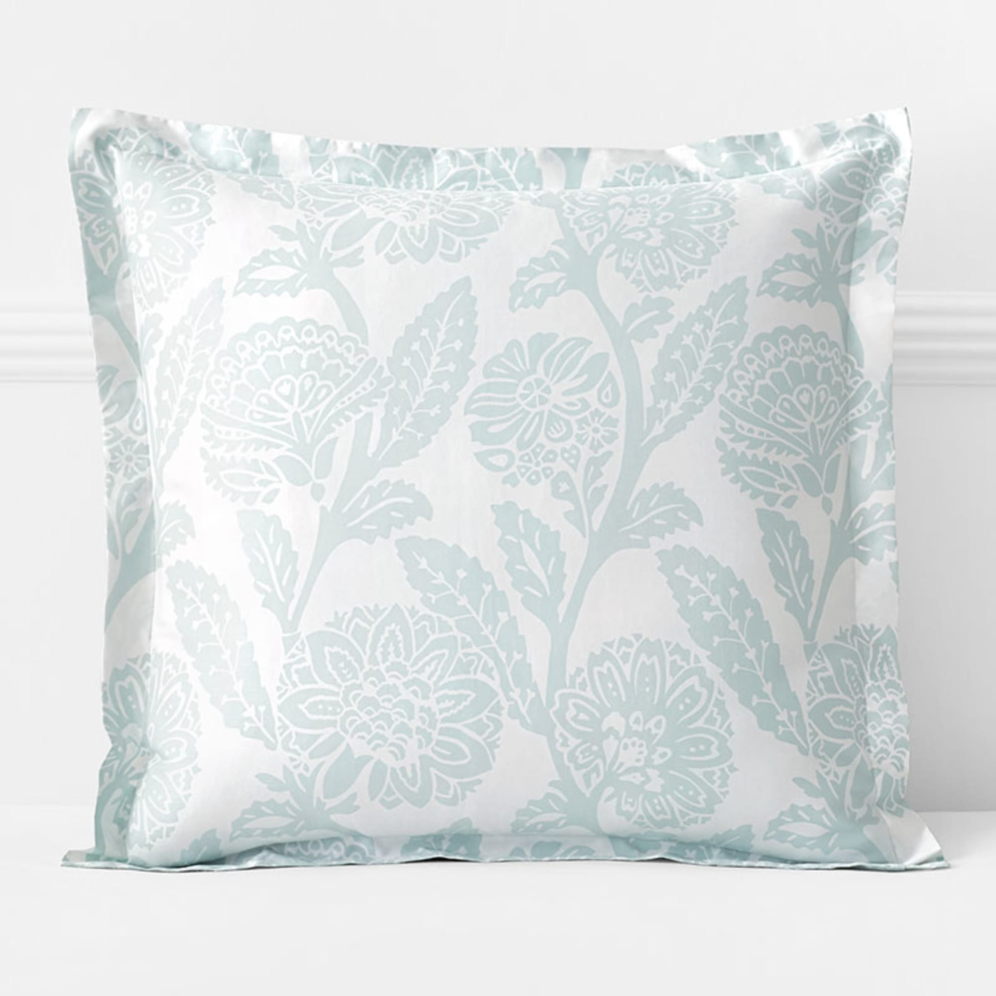 Legends Hotel™ Stencil Damask Cotton Sateen Sham - Sky Blue | The Company Store