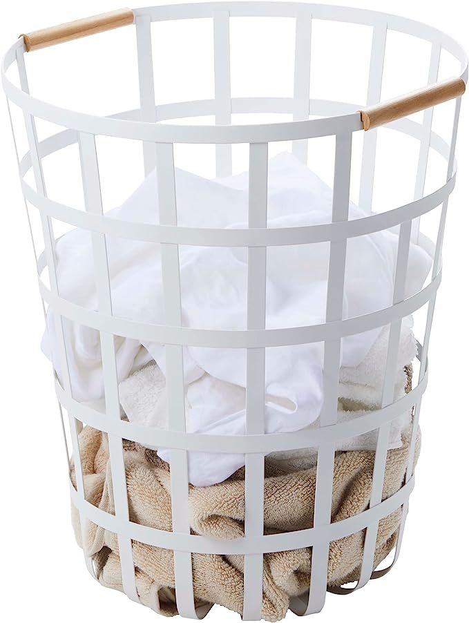 YAMAZAKI home Tosca Round Laundry Basket White, | Amazon (US)