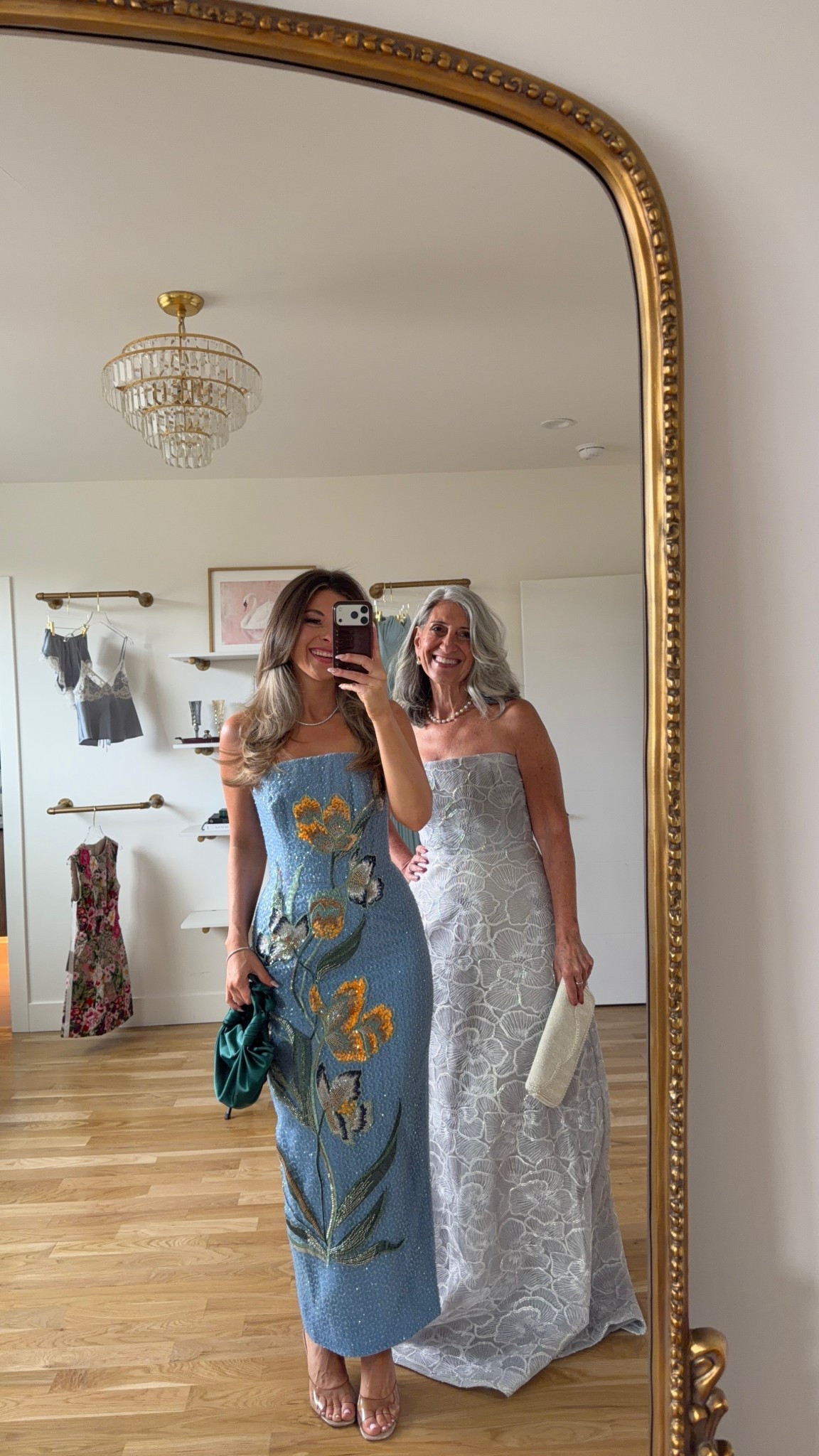 Mom and me strapless sequin floral wedding guest and formal event dresses  

divi: emerson15
electric picks: emerson20

i size down in helsi dresses to xs
mom did her normal size 6

Wedding guest
Formal event
Black tie
Floral
Metallic
Pleated
Mother of the bride
Special occasion 

#LTKFormal #LTKdress 

#LTKWedding