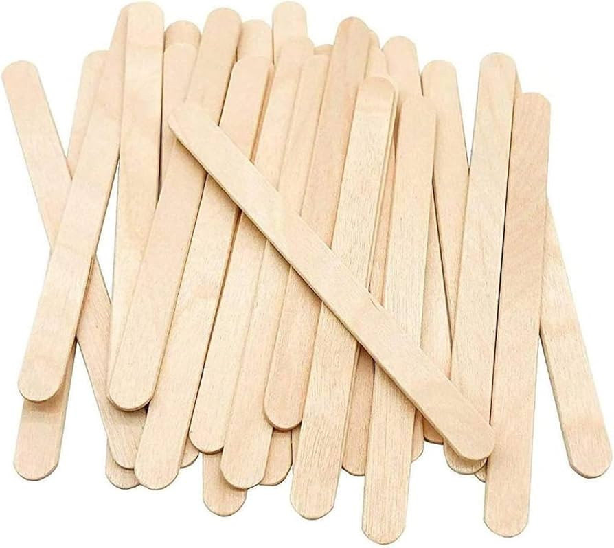100 Pcs Craft Sticks Ice Cream Natural Wood Popsicle Craft Sticks 4.5 inch Length Treat Ice Pop S... | Amazon (US)