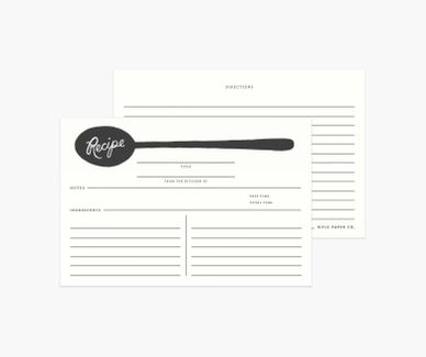 Charcoal Spoon Recipe Cards | Rifle Paper Co. | Rifle Paper Co.