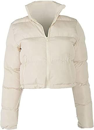 Women's Long Sleeve High Neck lightweight Coat Solid Color Jacket Full Zipper Soft Cropped Jacket... | Amazon (US)