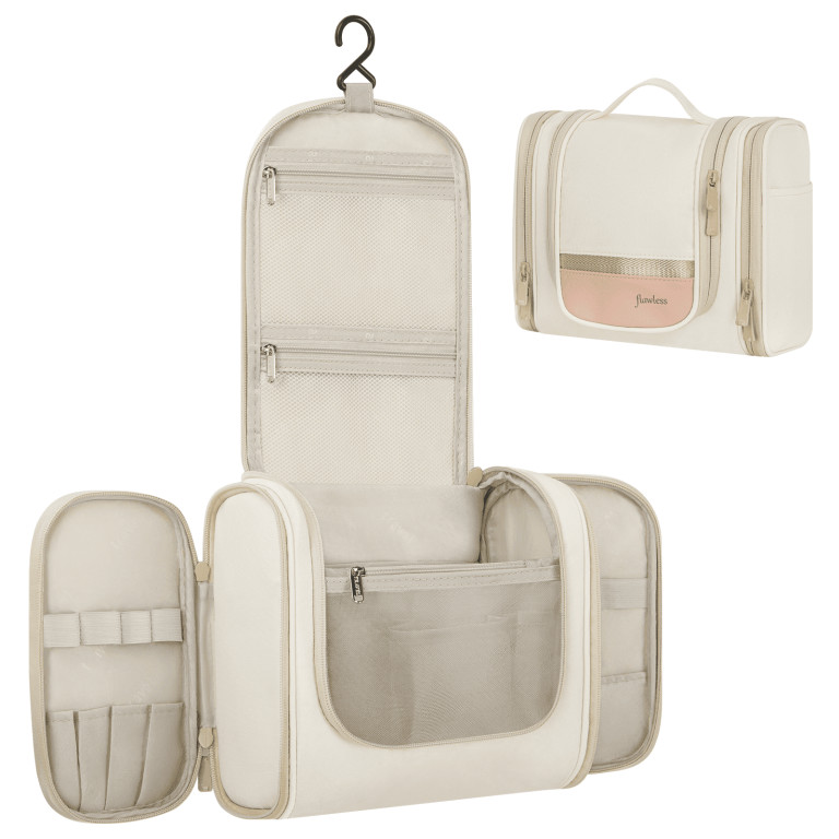 Travel Toiletry Bag, Makeup Bag with Large Capacity , Portable Cosmetic Case with Hanging Hook, W... | Walmart (US)