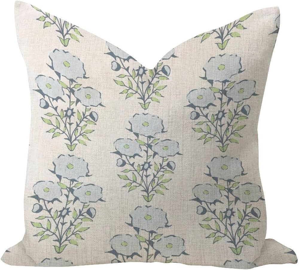 Breathable Throw Pillow Cover 22x22in Light Blue Flower Country Pillow Case Accent Hibiscus Hawai... | Amazon (US)