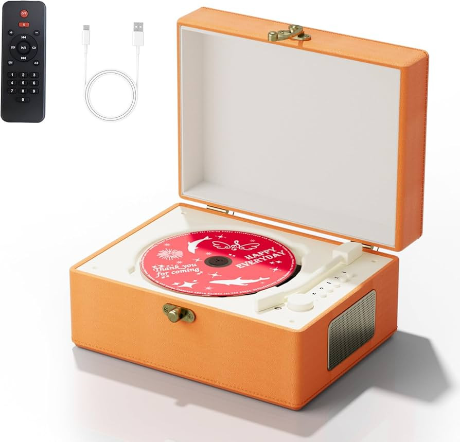 Time Music Box CD Player with Speakers; Bluetooth Transmitter; Festival Gift; BGM Player for Home... | Amazon (US)