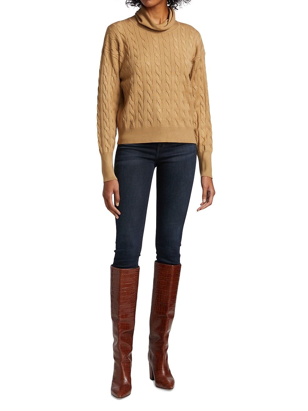 Lova Cable-Knit Funnel Sweater | Saks Fifth Avenue