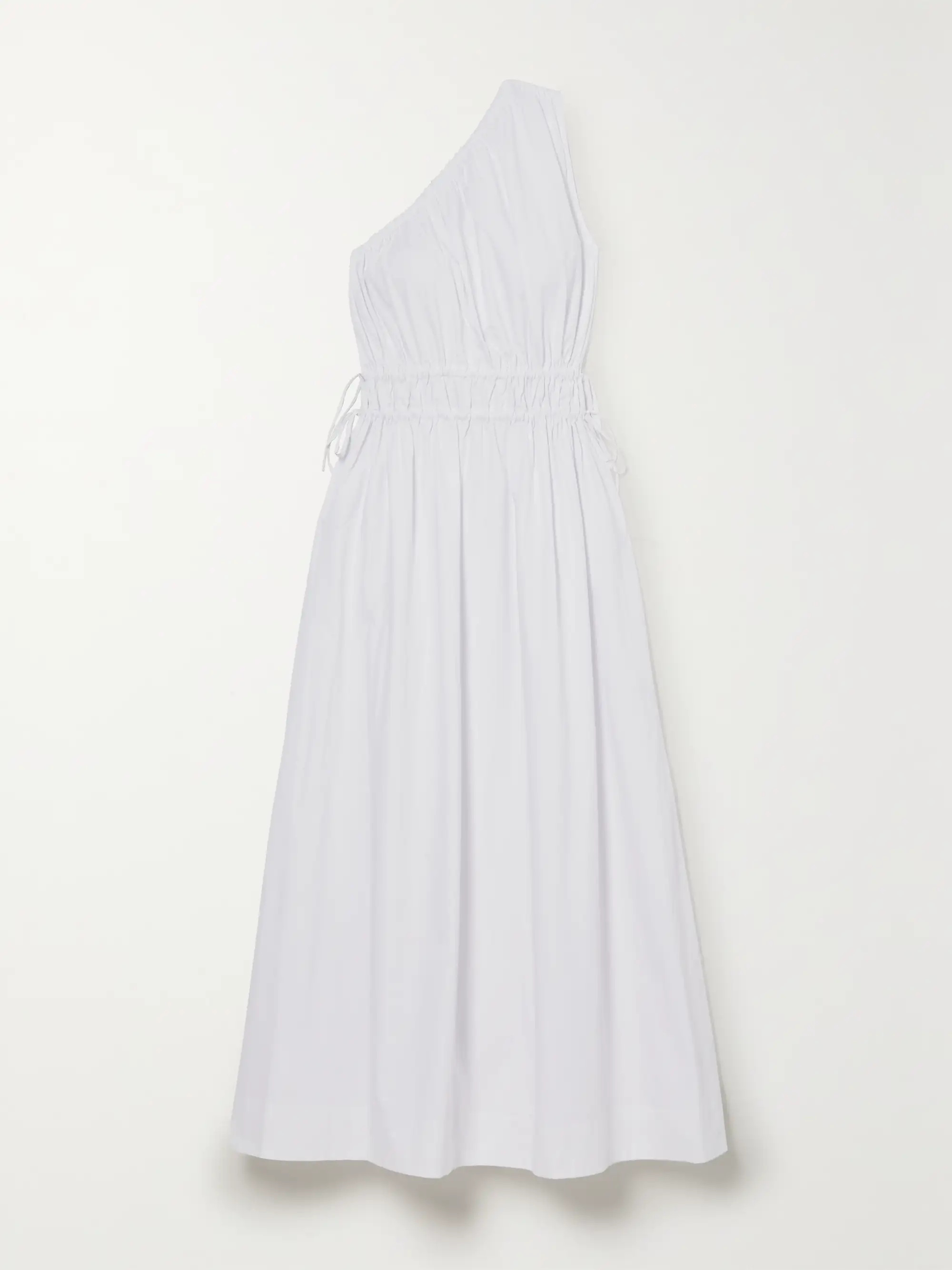 La Ora one-shoulder gathered cotton-poplin midi dress | NET-A-PORTER (UK & EU)