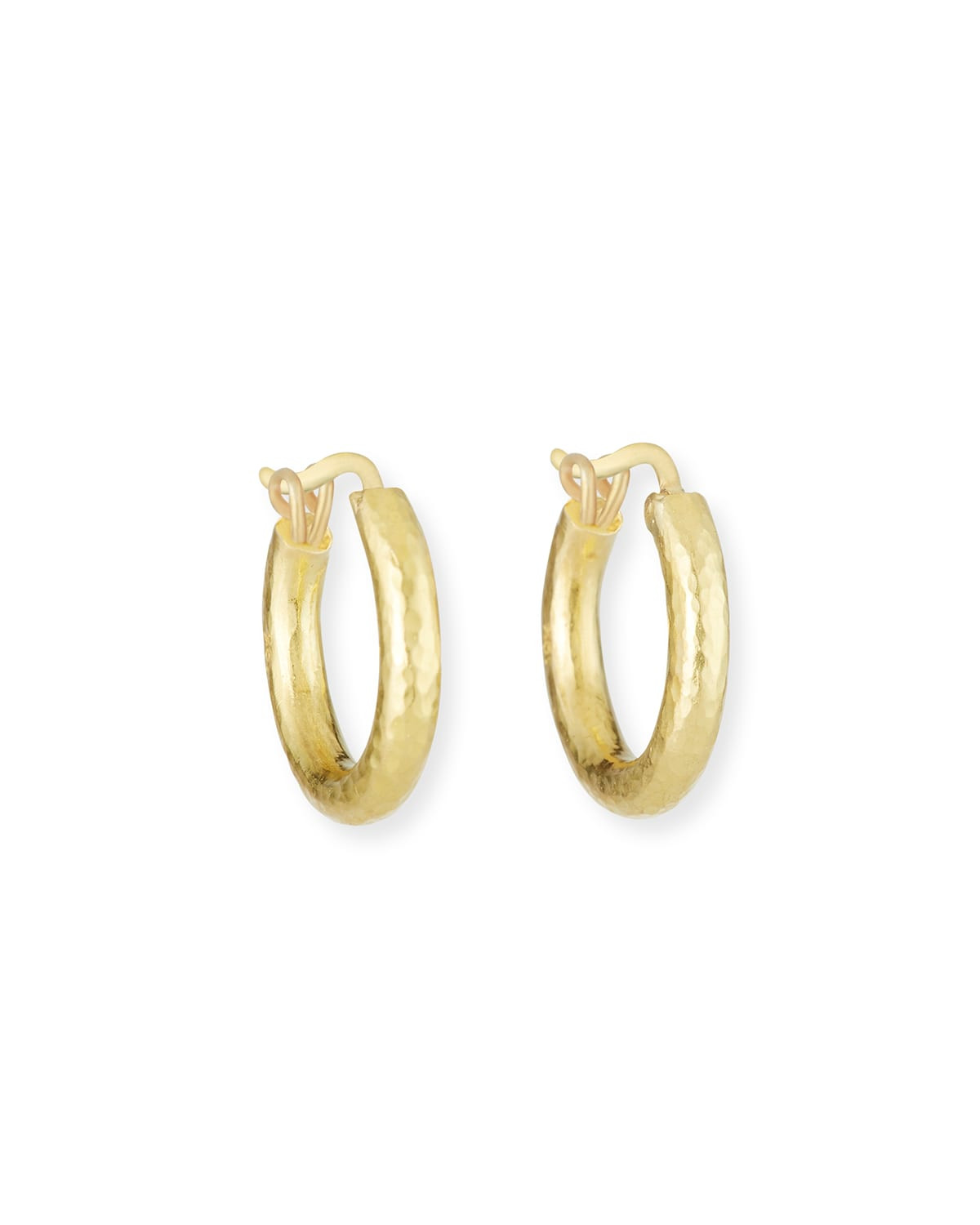 Big Baby Hammered 19k Gold Hoop Earrings | Neiman Marcus