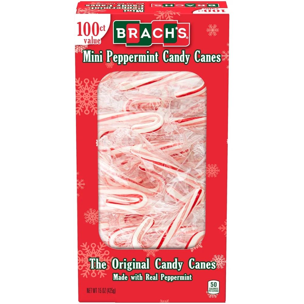Brach's Holiday Mini Peppermint Candy Canes, 15 Oz (100 Count) | Walmart (US)