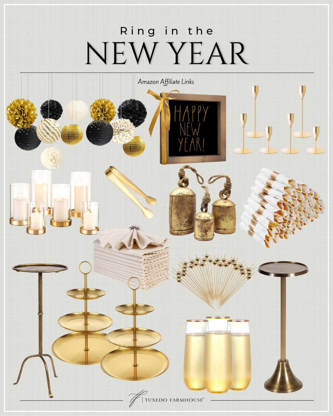 Ring in the New Year with these stylish party essentials! From elegant glassware to charming decor, everything you need for a festive celebration. #NewYearEve 

 #LTKHoliday #LTKSeasonal #LTKHome