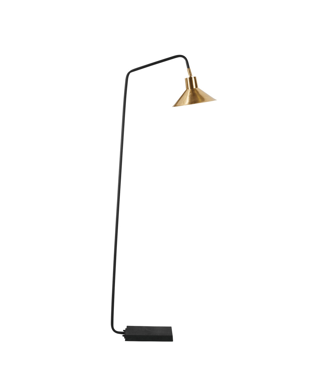 Merton Floor Lamp - Black/Brass | OKA UK