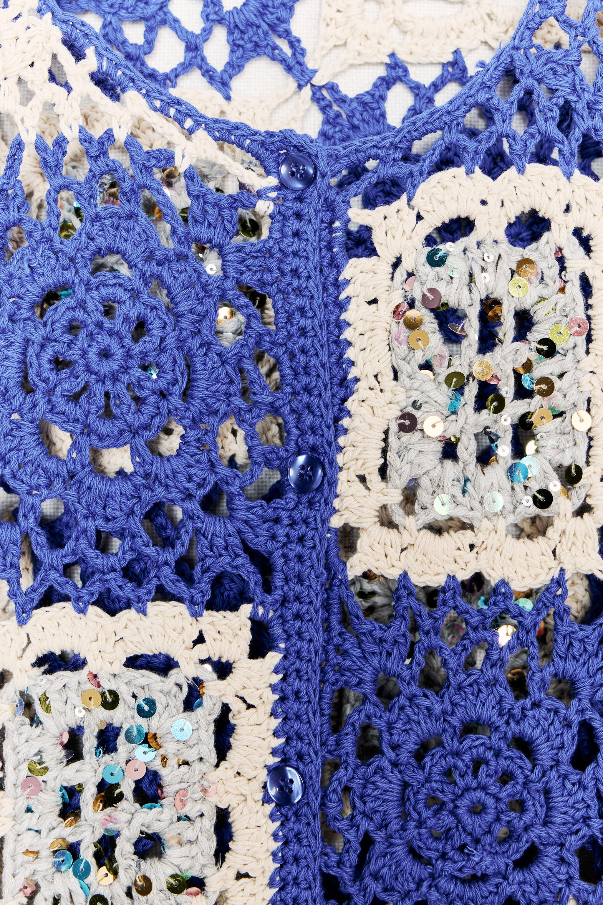 SEQUIN CROCHET JACKET | Zara US
