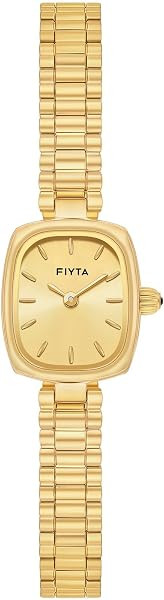 FIYTA Women's Watch - Elegant Gold Small Square Luxury Watch with Sapphire Crystal; 316L Stainless Steel Jewelry Bracelet, Timeless Gift for Her, Mother's Day, Gift Box Included | Amazon (US)