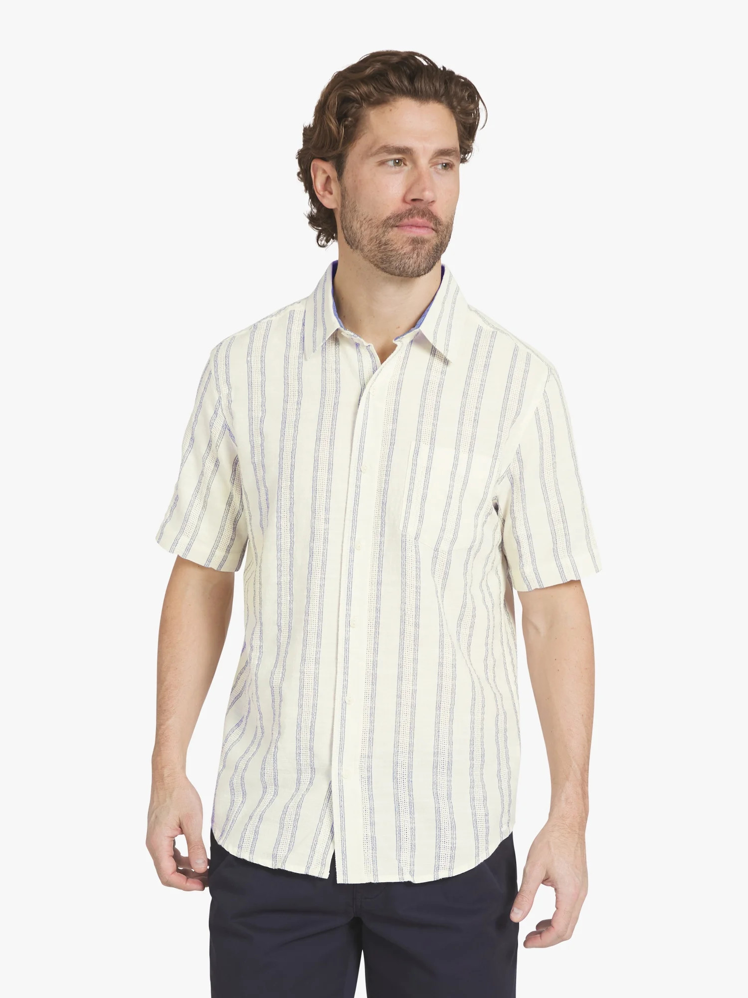 Chaps Men's Short Sleeve Woven Shirt, Sizes S-2XL | Walmart (US)