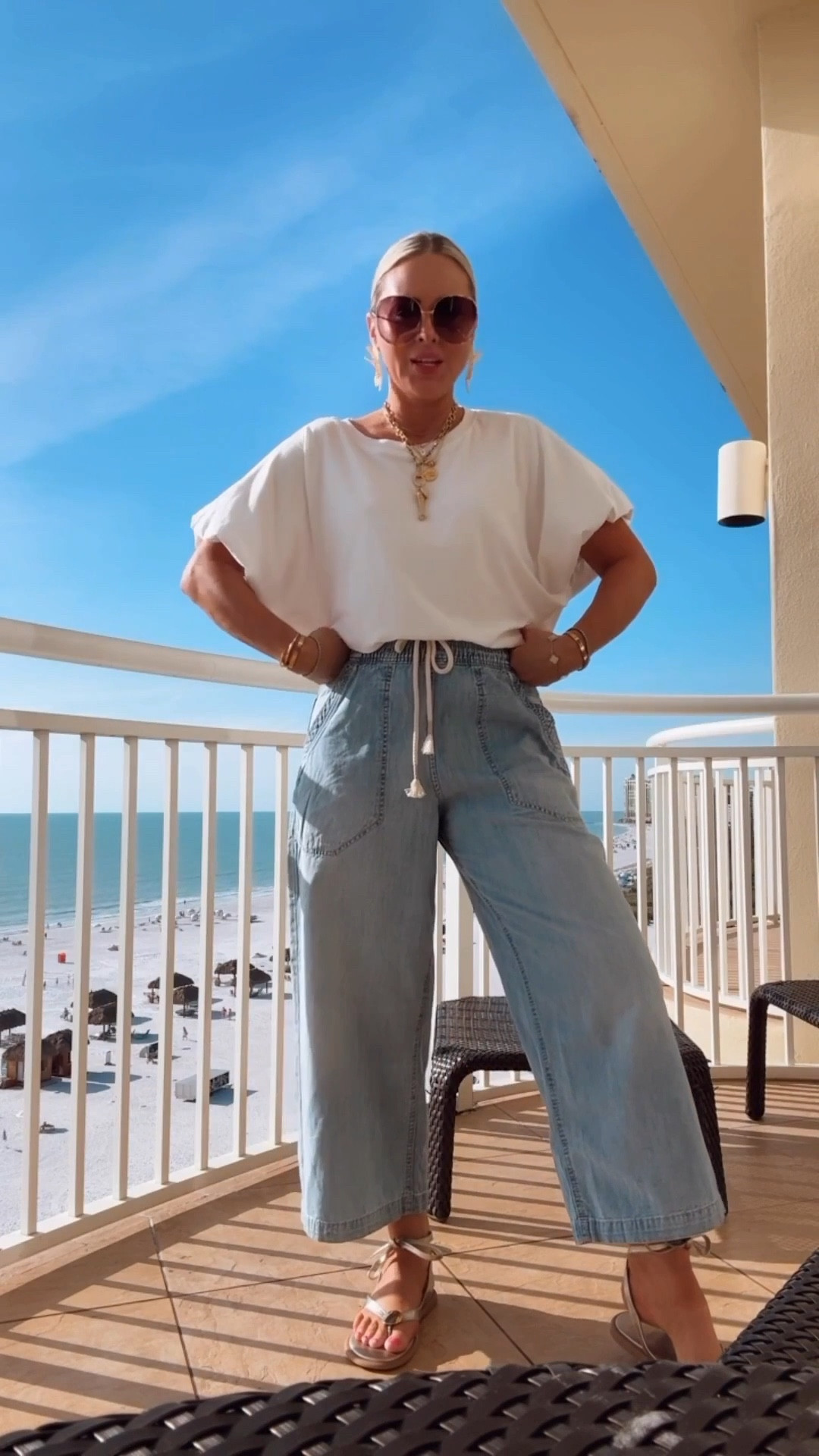 I love this outfit! 🩵
Small in pants, med in top 

Bubble tee spring outfit. Spring. Spring fashion. Beach pants  

#LTKSeasonal #LTKootd #LTKTravel