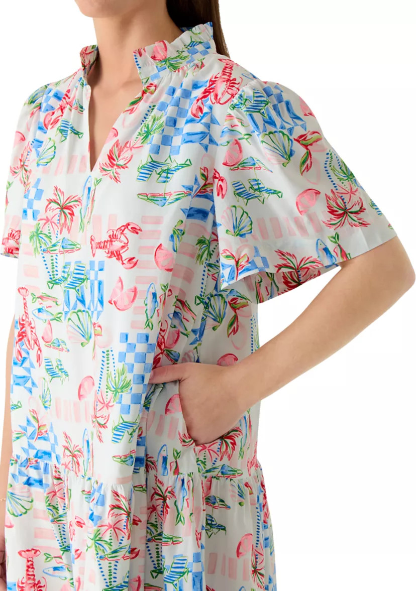 Women's Short Sleeve Print Mini Dress | Belk