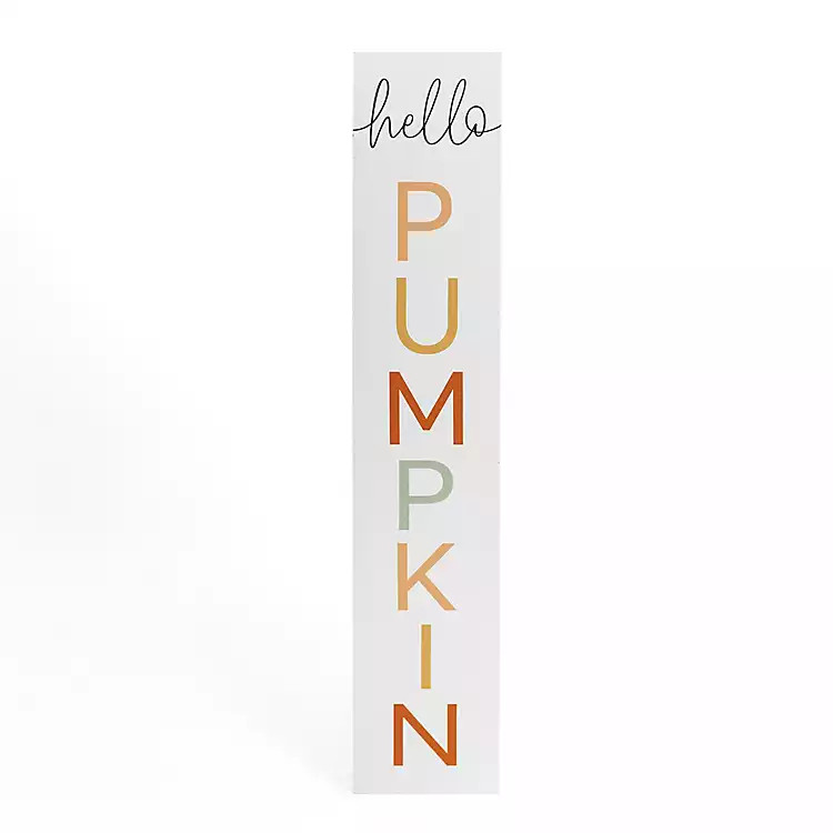 White Hello Pumpkin Porch Board | Kirkland's Home