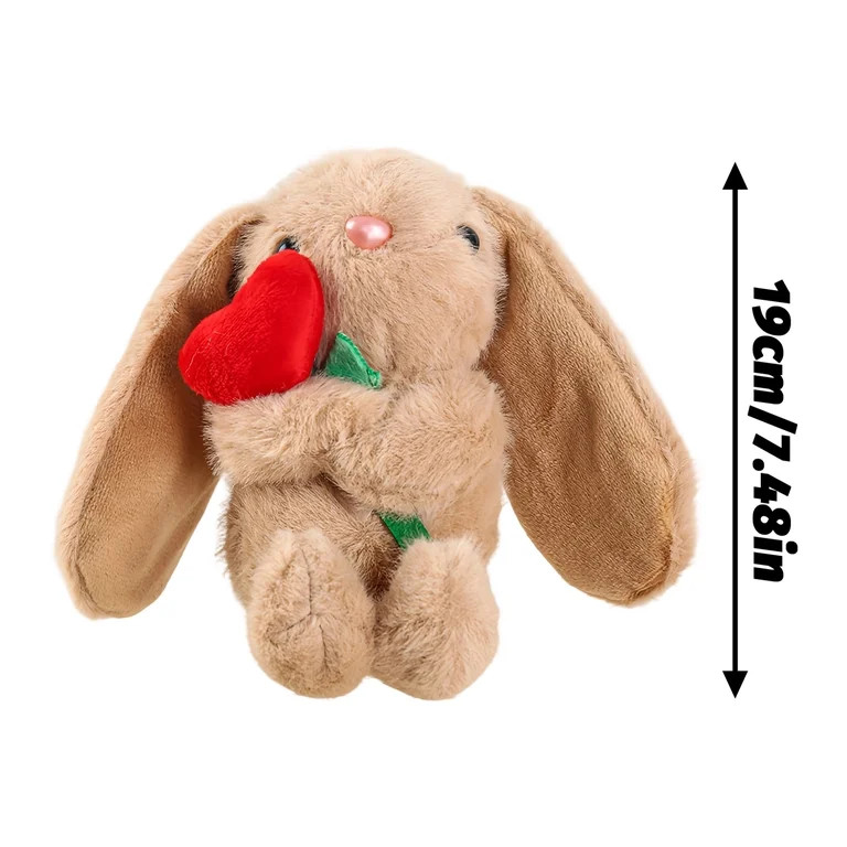 ValHome Lop Bunny Plush Toys with Heart - 7.5" Soft Cuddly Heart Holding Bunny Stuffed Animals Hu... | Walmart (US)