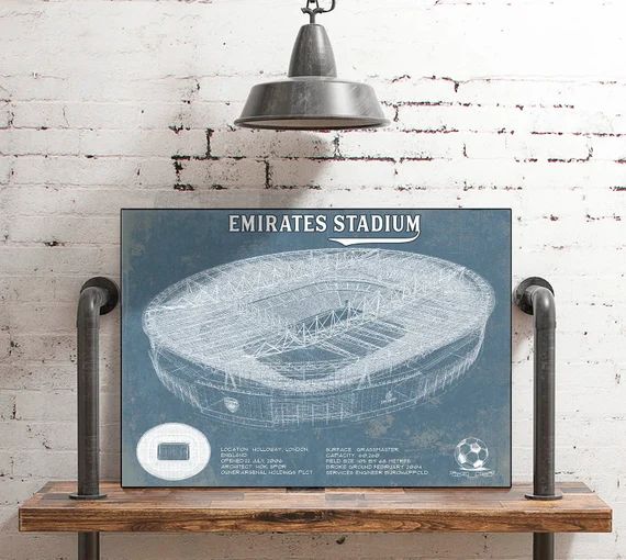 Arsenal Football Club - Emirates Stadium Soccer Print | Etsy (US)