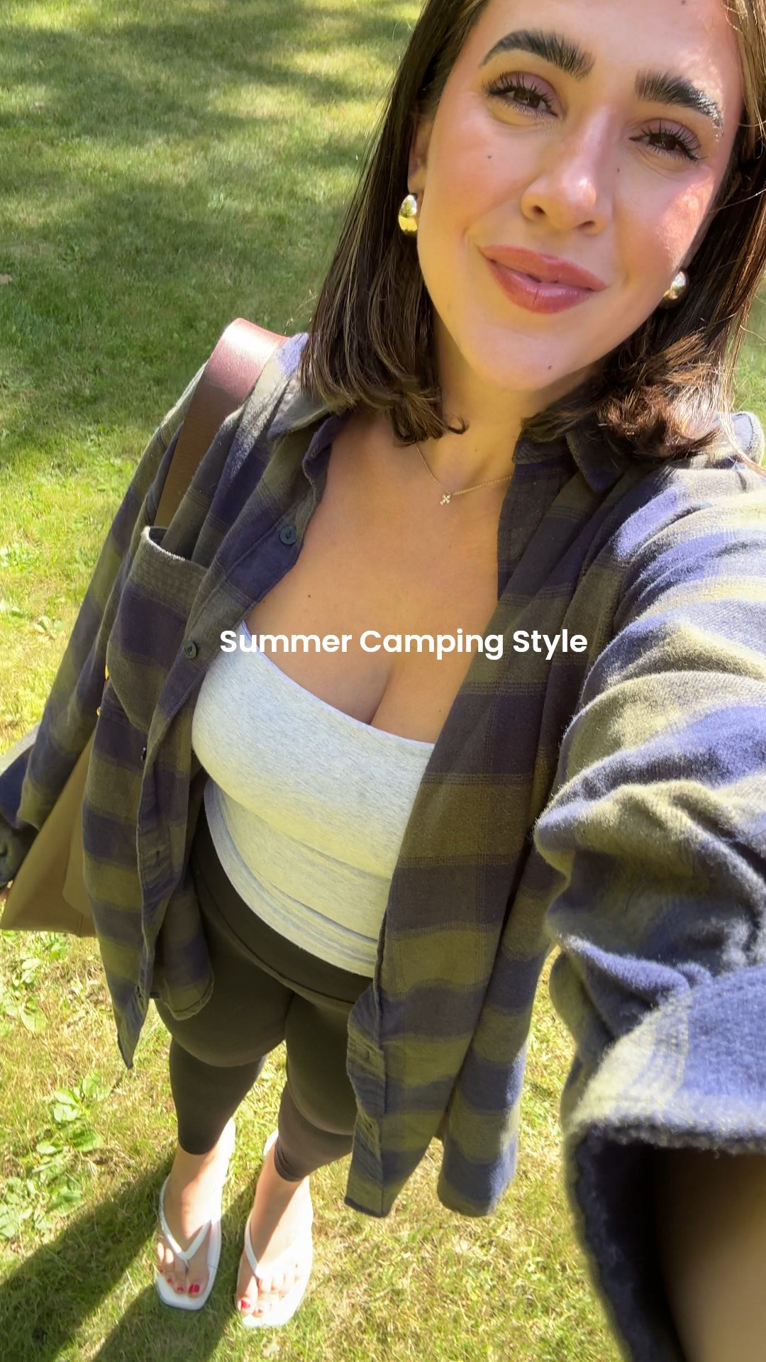 Casual little camping at the cabin / lake house outfit. Flannel always. Flannel XL, tank M, leggings L. 

#LTKMidsize #LTKSeasonal #LTKStyleTip