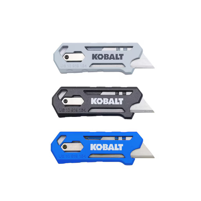 Kobalt 3pk Mini Rapid Aluminum 3/4-in 3 -Blade Retractable Utility Knife | Lowe's