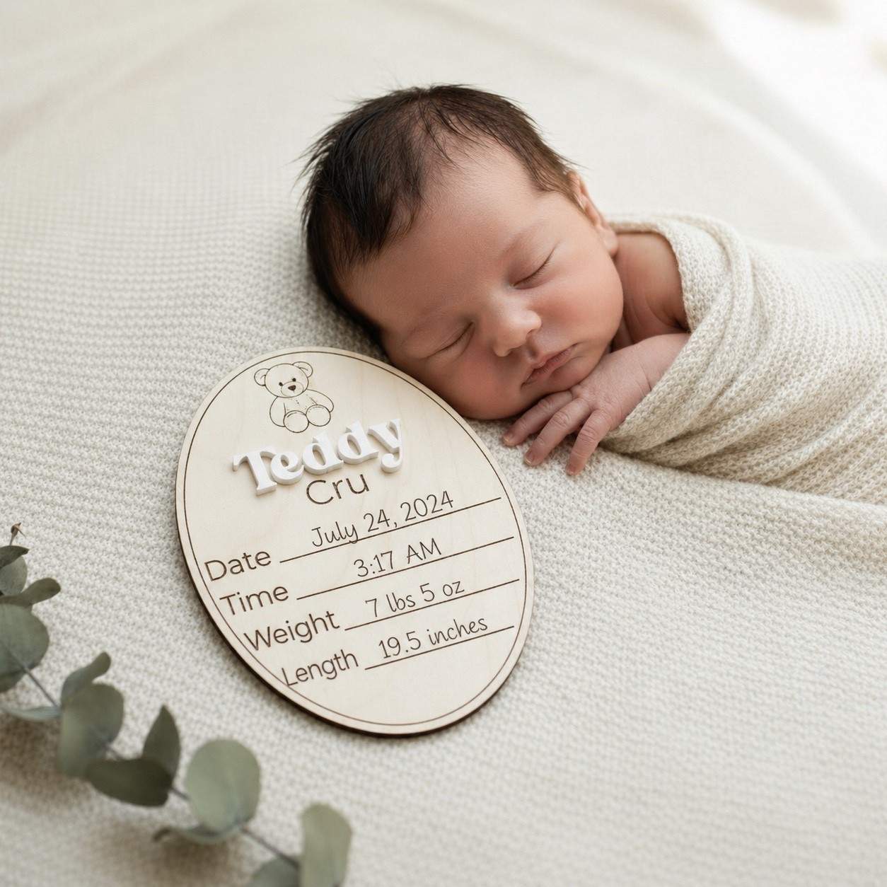 Newborn moments go by so fast 🤍 Capture every tiny detail with this personalized wooden baby birth announcement sign — the perfect keepsake for newborn photos, hospital announcements, baby shower gifts, and nursery decor.  

This custom laser engraved baby name sign features your baby’s name, birth date, time, weight, and length in a timeless neutral style that looks beautiful in newborn photography. The layered 3D acrylic name adds the sweetest touch for a modern, aesthetic baby milestone sign.  

Perfect for:
• Newborn photo props  
• Birth announcement photos  
• Baby name reveal ideas  
• Neutral nursery decor  
• Baby shower gifts  
• Personalized baby keepsakes  
• Hospital photo accessories  
• Custom baby announcement plaques  

Handmade from premium wood with engraved details and a clean minimalist design that works beautifully for boys or girls. A meaningful keepsake parents will treasure forever.  

#newbornannouncement #birthannouncement #babyannouncement #newbornphotos #babynamereveal #personalizedbabygift #babymilestone #nurserydecor #neutralnursery #babyshowergift #custombabysign #woodenbabysign #newbornphotoprop #laserengraved #lasercut #babynameplaque #hospitalannouncement #modernnursery #babykeepsake #etsyfinds #ltkbaby #ltkfamily #ltkkids #smallshoplove #handmadebabygift

#LTKmomlife #LTKBaby #LTKBump