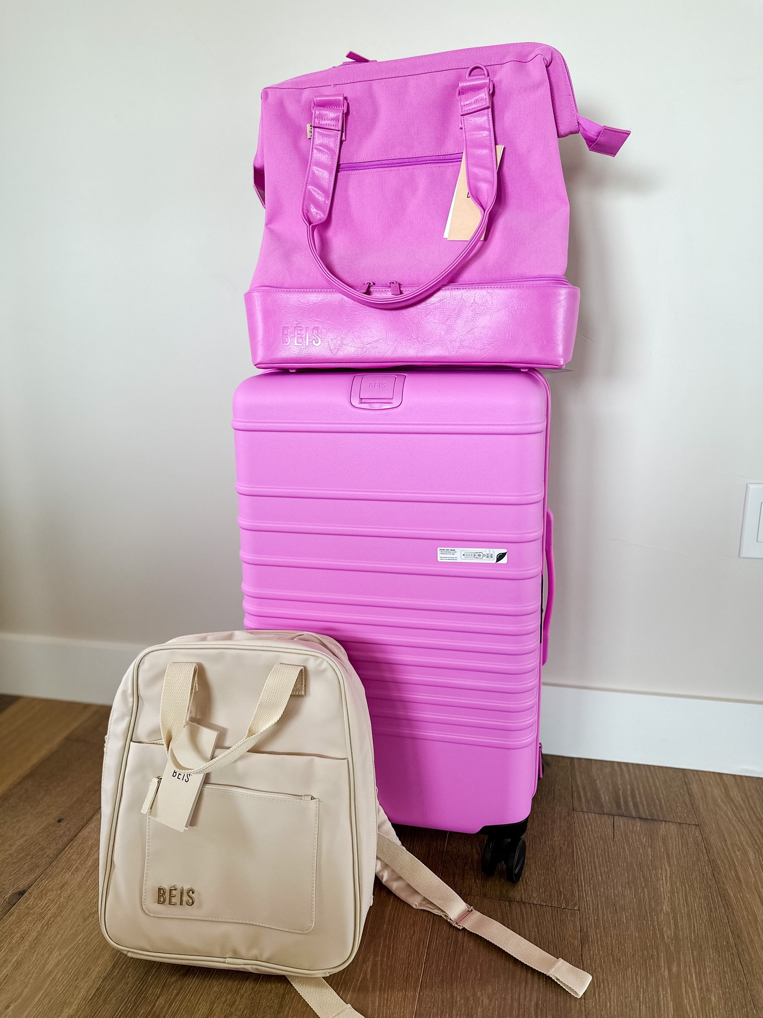 Nashville girls trip bags!! Beis backpack, medium check in and mini weekender 

#LTKtravel #LTKitbag