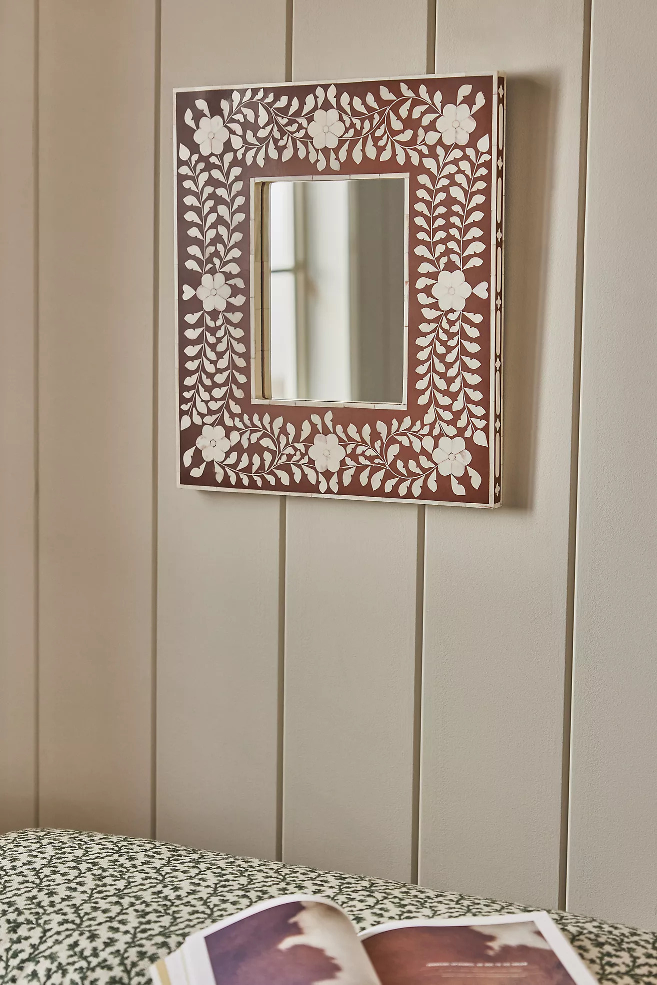 Phoebe Bone Inlay Floral Wall Mirror | Anthropologie (US)