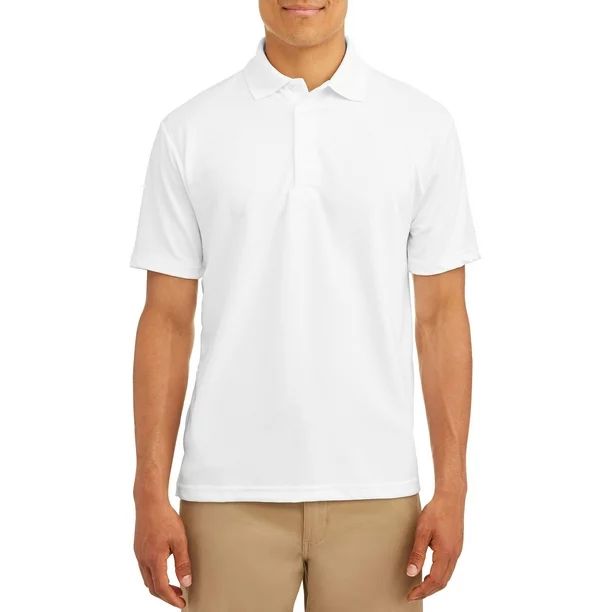 Men's Solid Ottoman Golf Polo Shirt - Walmart.com | Walmart (US)