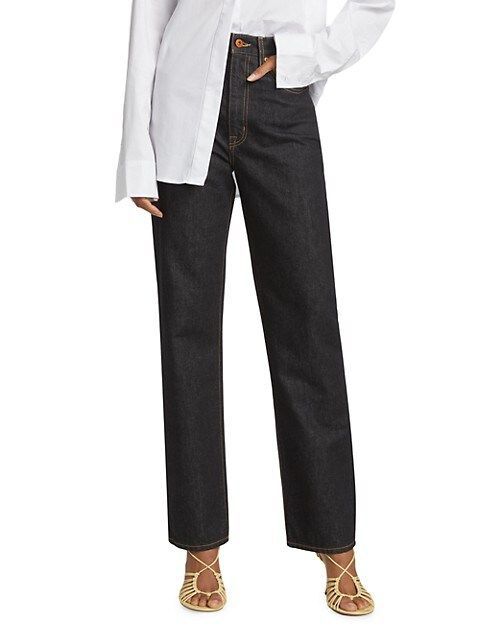 SLVRLAKE London High-Rise Straight-Leg Jeans | Saks Fifth Avenue