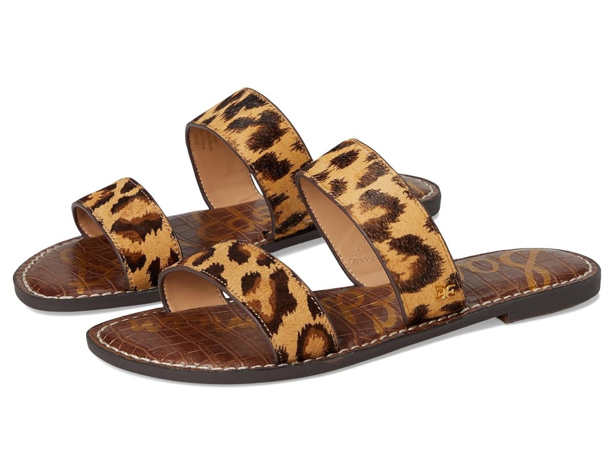 Sam Edelman Women's Gala Flat Sandal, Cyprus Tan Multi, 8 Wide | Amazon (US)