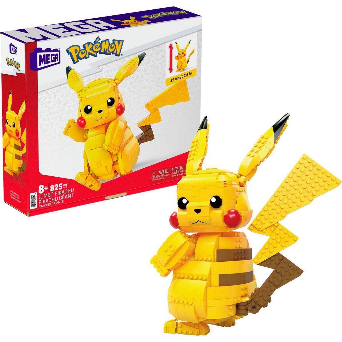 MEGA Pokémon Jumbo Pikachu Building Set - 825pcs | Target