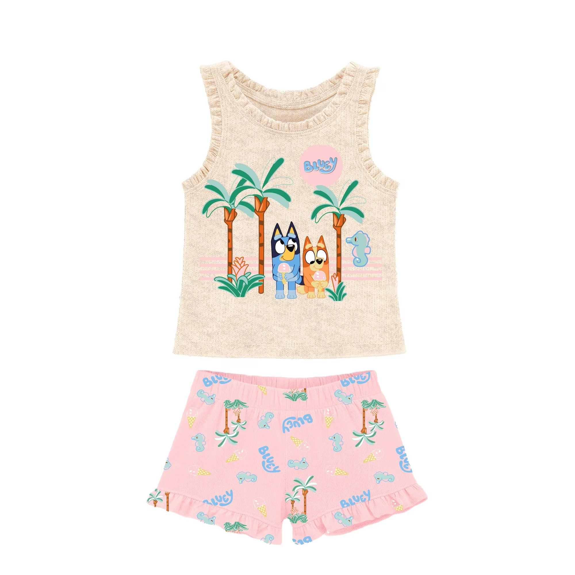 Bluey Toddler Girl Short Set, Sizes 12 Months-5T | Walmart (US)